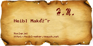 Heibl Makár névjegykártya